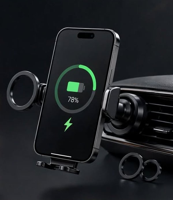 Illustration of a magnetic phone mount